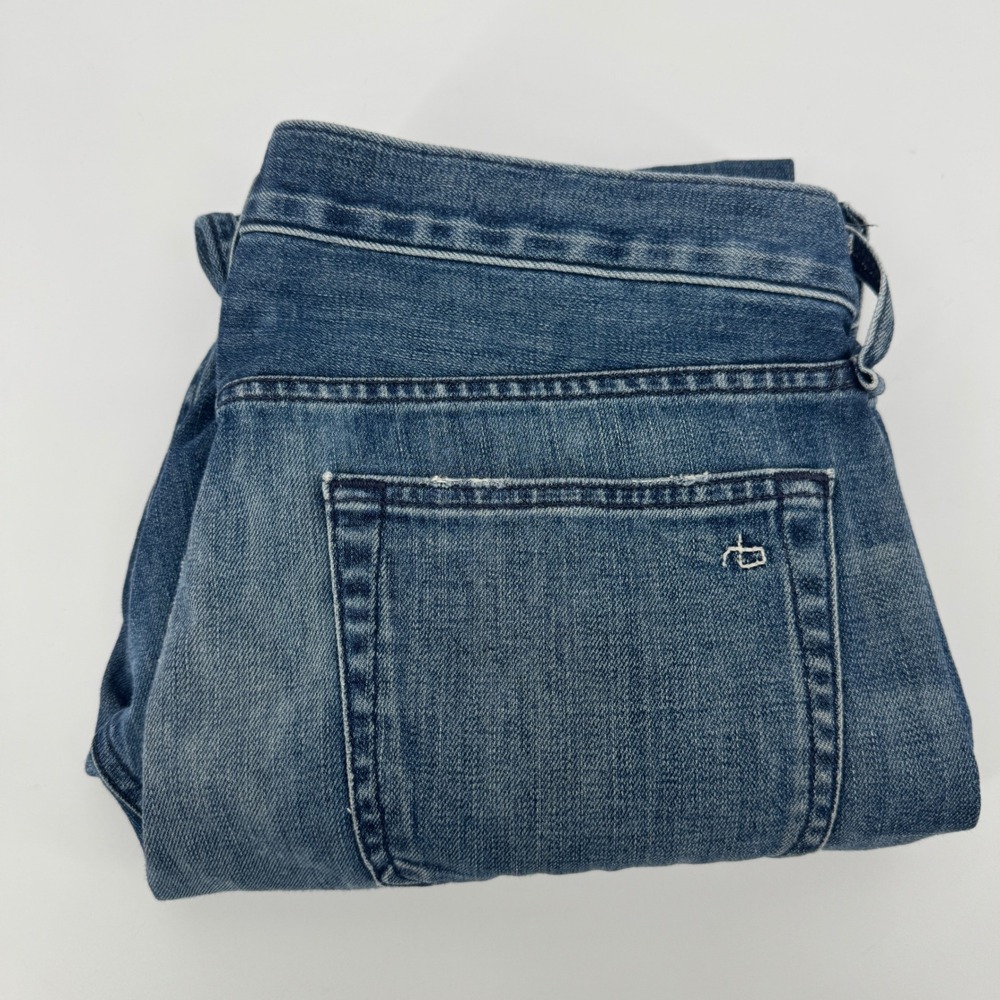Rag & Bone Fit 2 Slim Jeans Mens 31 Blue Jaro Wash MED19H1223K1JR Button Fly